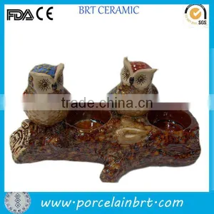 Wholesale Ceramic Owl Candle Holder thumbnail-1