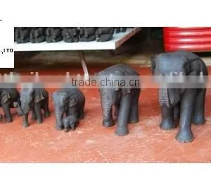 Wood Carved Elephant From Thailand thumbnail-1