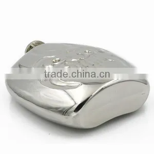 Stainless Steel Hip Flasks Laser Welding Mirror Demon Wine Bottle 6 oz thumbnail-3