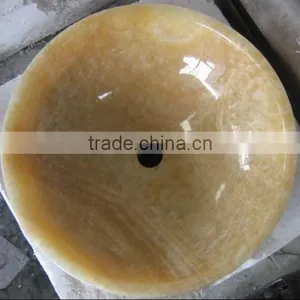 Yellow Marble Basin for Bathroom thumbnail-1