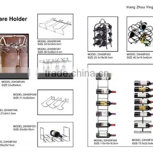 Household Under Cabinet Wire Wine Glass Rack thumbnail-6