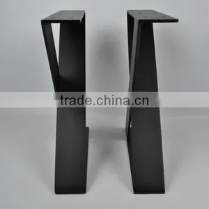 Top Sales Furniture Black Powder Coated ZX Flat Steel Metal Bench Leg thumbnail-3
