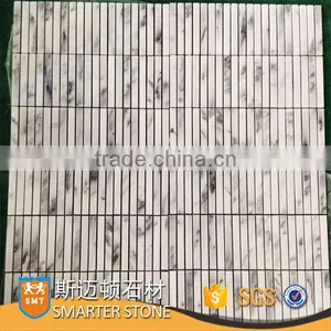 Yellow Fantasy Chinese Marble Square Mosaic 48x48 mm on Mesh thumbnail-3
