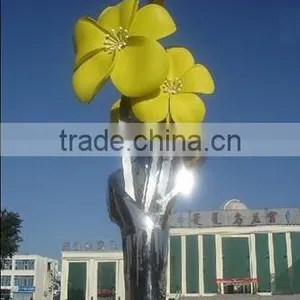Stainless Steel Sculpture Art Mirror Finishing Wall Leaf Decoration thumbnail-3