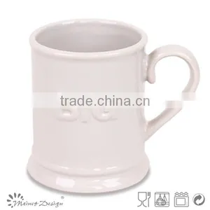 Ebossed Porcelain Mug Porcelain Mug Whole Sale With Stripes thumbnail-4