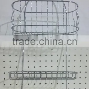 2 Tier Matel Wire Rectangular Hanging Storage Wire Basket/shower Caddy thumbnail-4