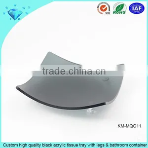 Custom High Quality Black Acrylic Tissue Tray With Legs & Bathroom Container thumbnail-1