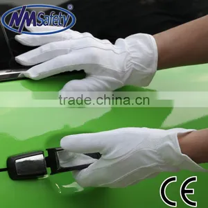 NMSAFETY 100% Bleached Cotton Interlock Liner With Mini Pvc Dots Cotton Inspection Gloves thumbnail-1