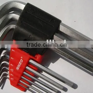 Carbon Steel 9 Pcs Standard Type Combination Hex Key Spanner Wrench Sets thumbnail-1