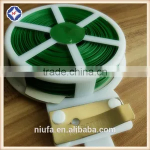 30m Green Plastic Twist Tie Roll With Cutter for Gardening thumbnail-5
