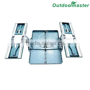 Folding Camp Portable Aluminum Wholesale Picnic Table With 4Seats thumbnail-2