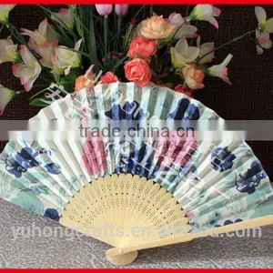 Wholesale Bamboo Fabric Hand Folding Fan thumbnail-3