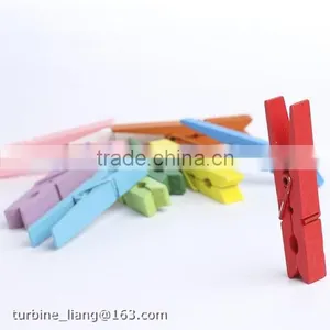 Mini Color Clothespins Wood Pegs Assorted Wood Clothespins for Whosales thumbnail-1