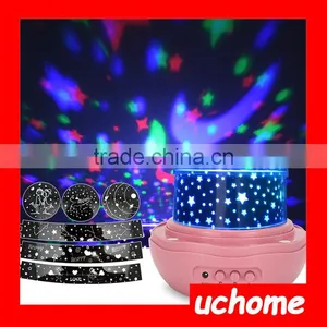 UCHOME 2016 Romantic Rotating Spin Led Night Light Projector Children Kids Baby Sleep Lighting Sky Star Master USB Led Projector thumbnail-4