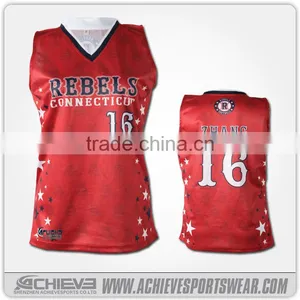 New Design Custom Mens Dye Sublimated Lacrosse Jerseys thumbnail-3