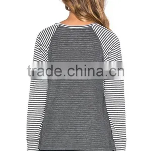 High Quality Comfortable Breathable Stripe Long Sleeve t Shirt thumbnail-3