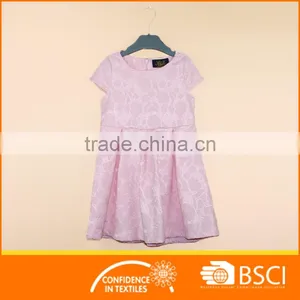 Girl Pink Princess Formal Jacquard Flowerful Boutique One Piece Dress thumbnail-1