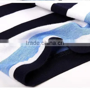 High Quality Latest White And Green Stripe Polo Shirts Pattern For Men 100% Cotton thumbnail-4