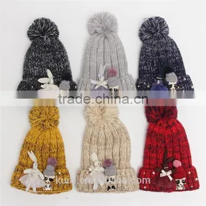 Beanie Winter Kniting Hat With Ball Hip Hop Dancing British Flag Stars Unisex Men Womens Beanies Accessories thumbnail-1