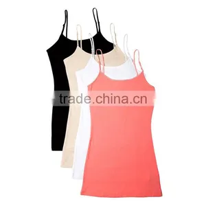 OEM Service Custom Fashion Slim Fit Sexy Women White Tight Gym Plain Tank Top thumbnail-3