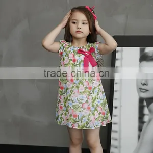 Wholesale 2016 High Quality Little Girls Lovely Fruit Print Dress thumbnail-1