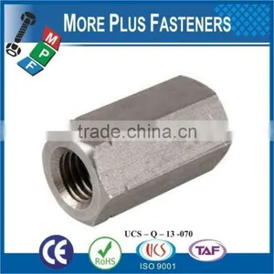 Made in Taiwan DIN 6334 Extension Nut Metric Hexagonal Connecting Nut thumbnail-2