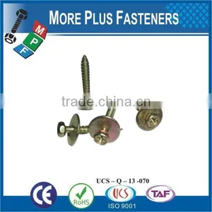 SEMS DIN 6901 SCREW WITH FLAT WASHER ASSBMBLIES SLOT INDENT HEX HEAD SHARP POINT TAPPING SCREW thumbnail-3