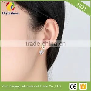 Cubic Zirconia Diamond Rotary Stud Earrings for Women thumbnail-5