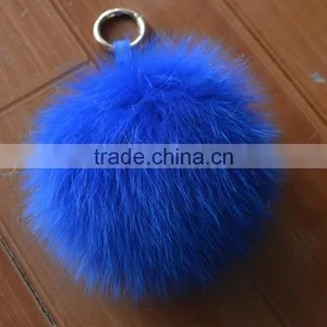 SJ747-01 New Arrival Hot Sale Fur Accessory Fox Key Chain Fur Pom Pom thumbnail-3