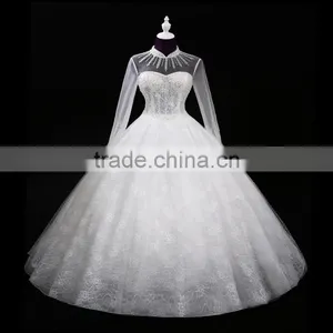 2017 Sweetheart Mermaid Lace Mermaid Color Wedding Dress Bridal for Bride High Neck Bridal Dress F11401 thumbnail-1