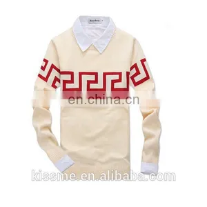 Fall Nice Looking Men's Twinset Like Pullover thumbnail-4