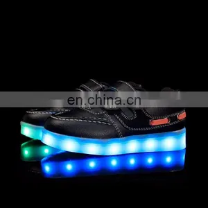 Factory Wholesale Latest Design USB Rechargeable Kids LED Luminous Light Shoes Children Kids Led Shoes Sneakers thumbnail-2