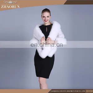 Wholesale China Fur Coat Cape White Fox Fur Capes Shawls thumbnail-1