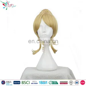 Styler Brand 2016 Cheap Good Quality Curly Golden Short Gumi Cosplay Wigs thumbnail-2