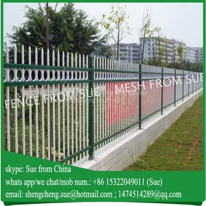 Foshan Factory 2m Long Tubular Steel Fencing Costs thumbnail-1