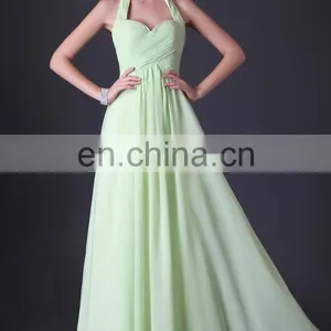 Grace Karin Chiffon Fashion Halter Long Bridesmaid Dress CL3461 thumbnail-2