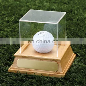 Clear Square PMMA Football Display Case Plexiglass Football Display Stand Acrylic Football Display Box thumbnail-3