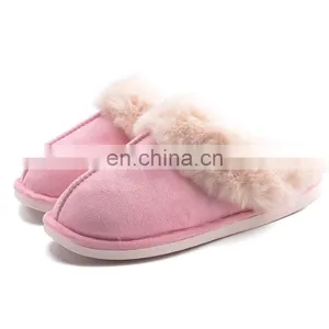 Waterproof Comfy Faux Fur Womens Unisex Scuff Memory Foam Slip On Anti-Skid Sole Warm Cotton House Slipper thumbnail-1