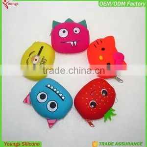 Customized Hot Sale Lovely Candy Heart Shape Zipper Silicone Coin Purse for Kids, Girls thumbnail-6