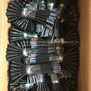 2pin 4pin Black Pigtail Plastics Waterproof IP65 IP67 IP68 LED Connector Male Female Plug With Screw And Nut thumbnail-5