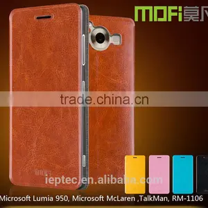 MOFi Retro PU Leather Mobile Phone Flip Cover Cases for Microsoft Lumia 950, Microsoft McLaren ,TalkMan, RM-1106 thumbnail-1