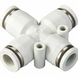 PZA 4mm/6mm/8mm/10mm/12mm/16mm 4 Way Cross Connector Pneumatic Hose Quick Fitting thumbnail-2