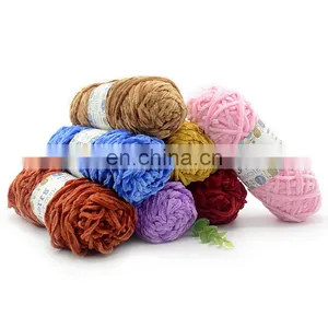 2mm Popcorn Fancy Crochet 100% Acrylic Coral Velvet Super Chunky Chenille Yarn 3 cm Polyester Crochet Loop Yarn Hand Knitting thumbnail-1