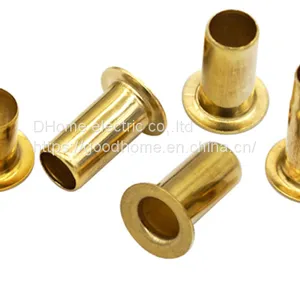 Brass Hollow Rivet Electric and Electrical Conductive Rust-proof Lengthened Corns Stud M3*9 Over Hole Full Hollow Rivet（Wechat:13510231336） thumbnail-1