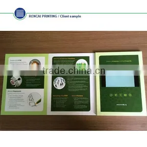 2016 China New Business Gift Paper Crafts Invitation Lcd Video Greeting Card thumbnail-1