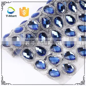 Shinning Hot Fix Big Glass Stone Roll Crystal Rhinestone Mesh Quality Choice thumbnail-3