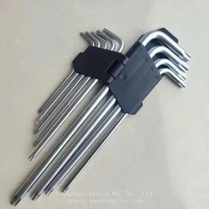 A Set of Matt Lengthened Arm Hex Wrench 9-piece Set of Plum Spanner Combination Maintenance Tools thumbnail-1