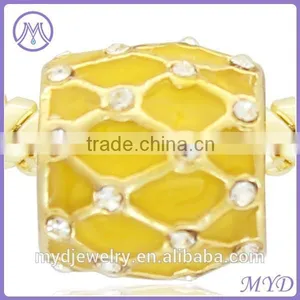 Handmade Enamel Metal African Cylinder Wedding Bead Nest Charm for Bracelet thumbnail-1