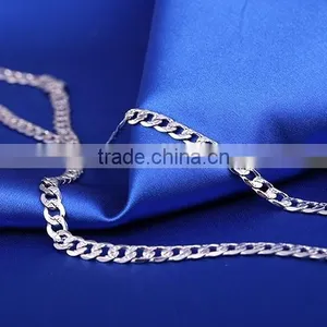 Simple Design Fashion Jewelry Rhodium Plated Cheap Short Chain Necklace thumbnail-4
