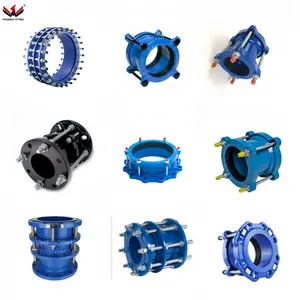DN275 Ductile Iron Drain Saddle Clamp Flanged Saddle Tapping Saddle for Ductile Cast Iron Pipe thumbnail-1